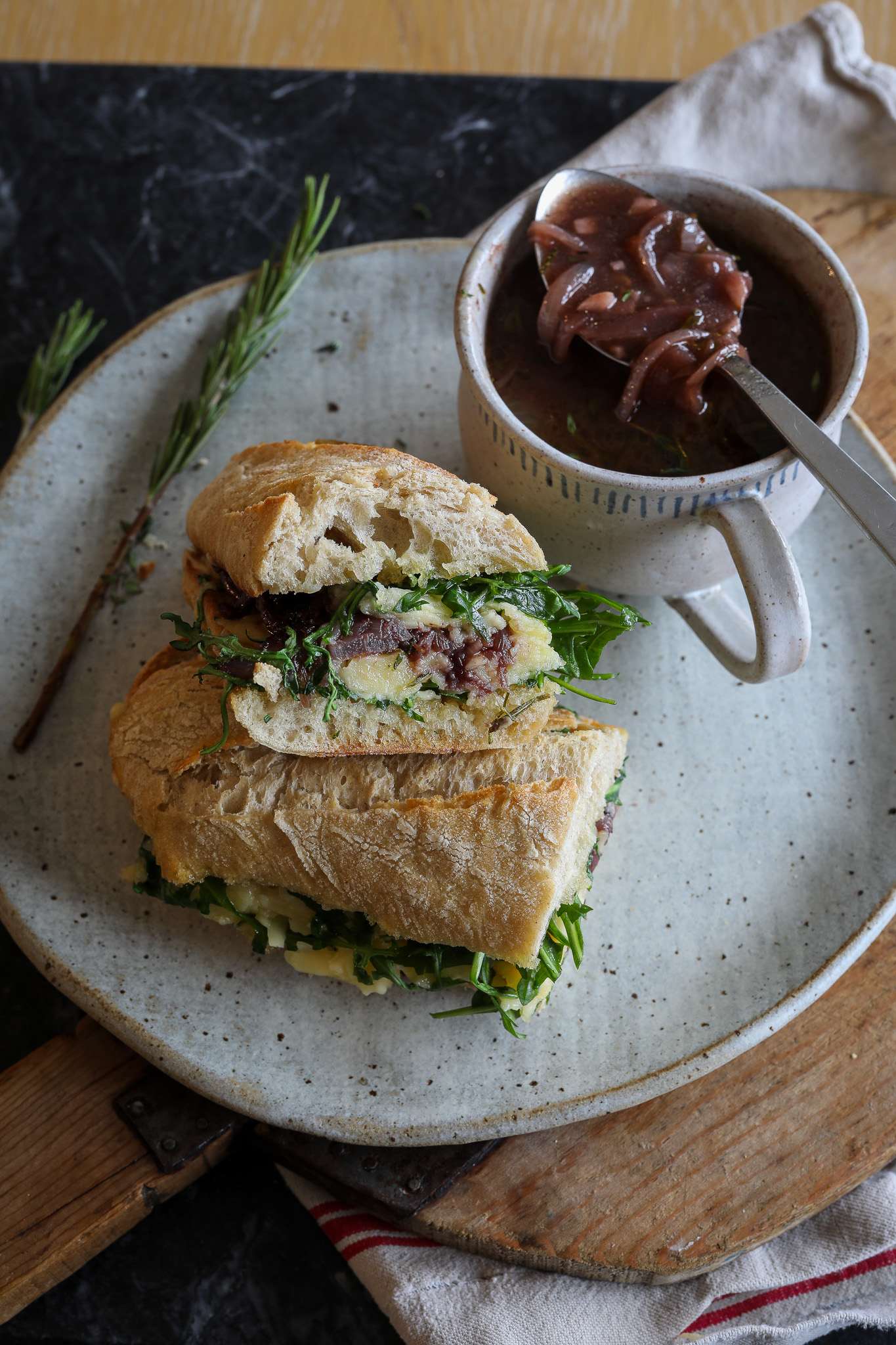 Cave Aged Cheddar Sandwich & French Onion Soup