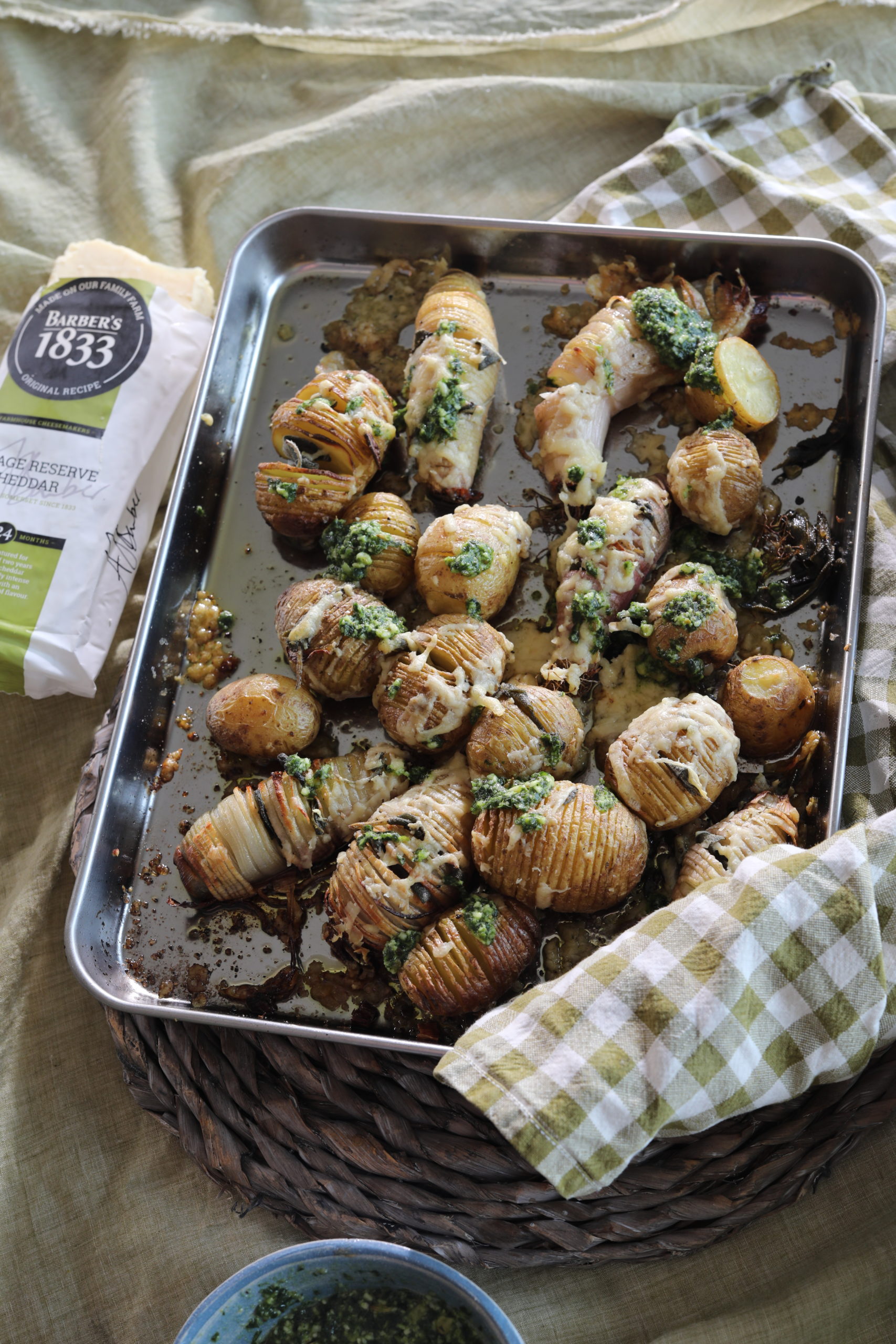 1833 Hasselback New Potatoes & Shallots