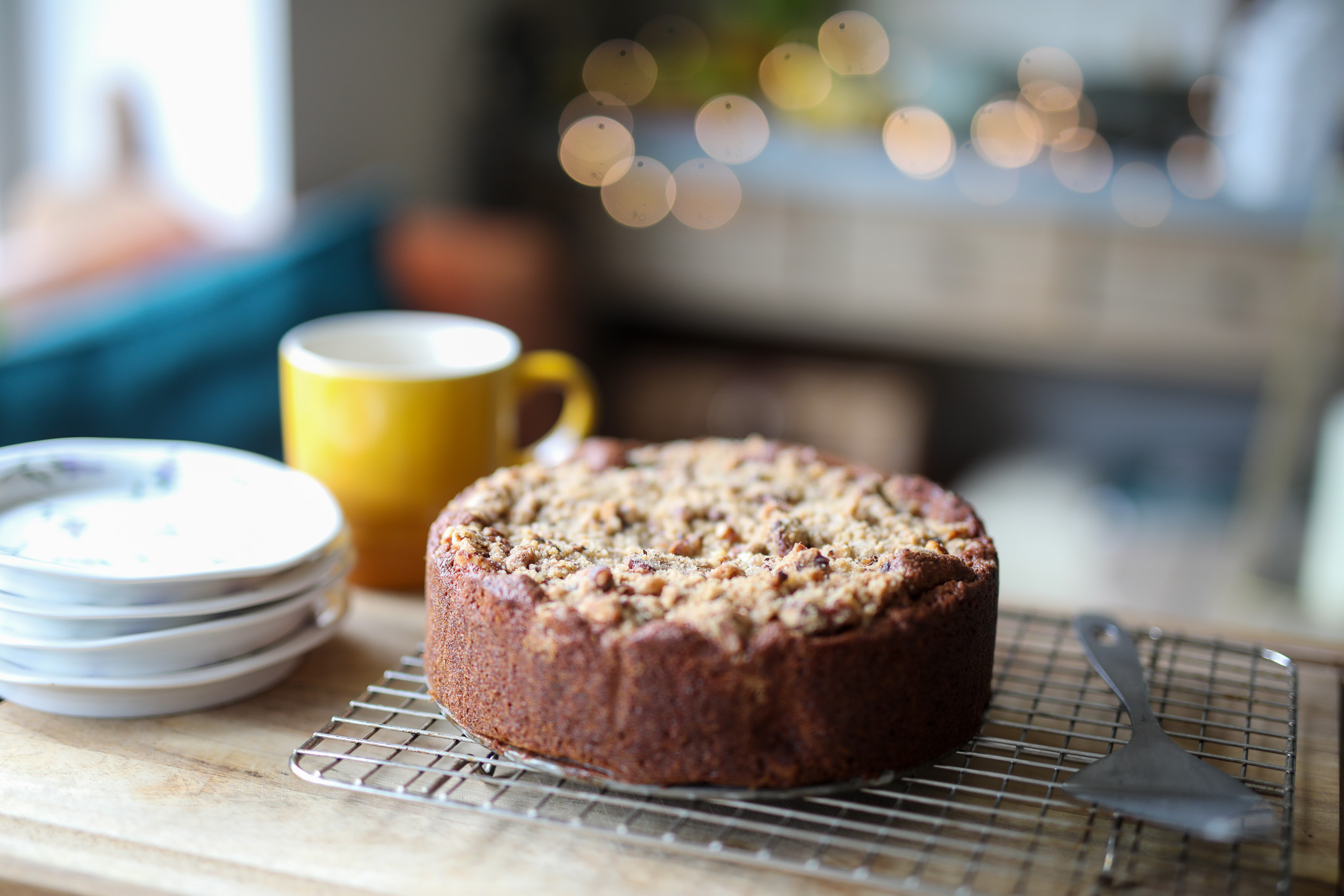 Wookey Hole Cheddar & Apple Crumble Cake